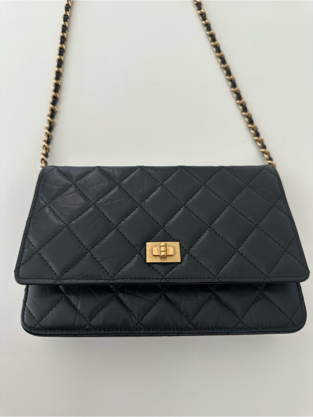 CHANEL Vintage Wallet On A Chain WOC in Black - Picture 7 of 16